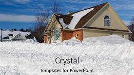  Presentation with north america 3d - Amazing PPT theme having large snowbanks along a plowed backdrop and a  colored foreground