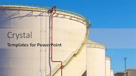  Presentation with fuel storage - Slides consisting of large-tanks-for-fuel-storage background and a lemonade colored foreground