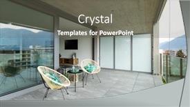  Presentation with luxury - Amazing presentation theme having large-terrace-of-a-luxury backdrop and a gray colored foreground