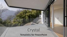  Presentation with flat - Slide set consisting of large-terrace-of-a-new and a light gray colored foreground