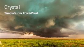  Presentation with transform - Cool new PPT theme with large-tornadic-mesocyclone-supercell-inflow backdrop and a seafoam green colored foreground