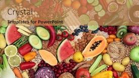  Presentation with vegan food - Beautiful presentation theme featuring large vegan health food collection with foods high in protein vitamins minerals anthocyanins antioxidants fibre omega 3 and smart carbs ethical eating for a healthy planet concept flat lay backdrop and a coral colored foreground