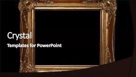  Presentation with gold frame - Amazing presentation design having large vintage golden frame isolated backdrop and a black colored foreground