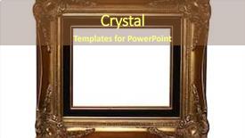  Presentation with frame - Cool new presentation with large-vintage-golden-frame-isolated backdrop and a tawny brown colored foreground