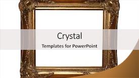  Presentation with frame - Beautiful slide set featuring large-vintage-golden-frame-isolated backdrop and a light gray colored foreground