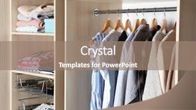  Presentation with closet - Amazing slide deck having large wardrobe closet with different backdrop and a coral colored foreground
