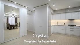  Presentation with kitchen - Presentation having large-white-hall-connected background and a  colored foreground