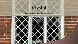  Presentation with red brick wall - Presentation design having design gitter - large white lattice window background and a mint green colored foreground