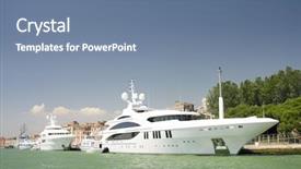  Presentation with dock - Theme featuring large white luxurious yachts alongside background and a seafoam green colored foreground