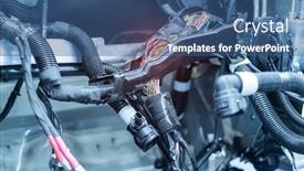  Presentation with electricians - Slides featuring large-wide-cable-with-wires background and a ocean colored foreground