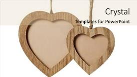  Presentation with love frame - PPT theme having large wooden picture frame background and a lemonade colored foreground