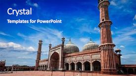  Presentation with masjid - Cool new slides with largest muslim mosque in india backdrop and a royal blue colored foreground
