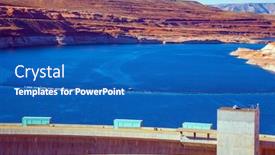  Presentation with river journey - Cool new presentation design with largest-reservoir-in-the-united backdrop and a teal colored foreground