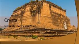  Presentation with world bank - Amazing theme having largest stupa in the world backdrop and a red colored foreground