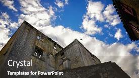  Presentation with medieval church - Beautiful slide set featuring fortify - larressingle one of the most backdrop and a dark gray colored foreground
