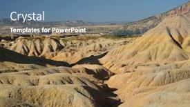  Presentation with national - Slides with las-bardenas-reales-national-park background and a teal colored foreground