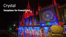  Presentation with colombia - Slide set enhanced with las-lajas-sanctuary-at-night background and a black colored foreground