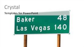  Presentation with las vegas sign - Presentation enhanced with las-vegas-and-baker background and a white colored foreground