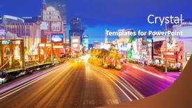  Presentation with las vegas nevada - Presentation design featuring las-vegas-april-17-2013 background and a cobalt blue colored foreground
