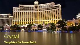  Presentation with award winning - Theme enhanced with las-vegas-aug-18 background and a tawny brown colored foreground