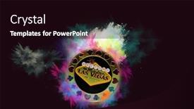  Presentation with las vegas - PPT theme having las-vegas-casino-poker-cards background and a black colored foreground