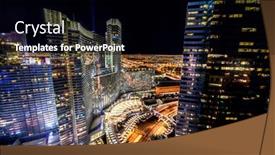  Presentation with casinos - PPT theme with las-vegas-december-12-2013 background and a black colored foreground