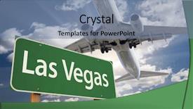  Presentation with las vegas - Slide set enhanced with las vegas green road sign background and a seafoam green colored foreground