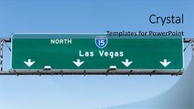  Presentation with interstate freeway - Slide set enhanced with las vegas interstate 15 freeway background and a light blue colored foreground