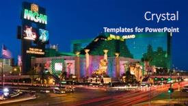  Presentation with mgm - Amazing PPT theme having las-vegas-june-4 backdrop and a navy blue colored foreground