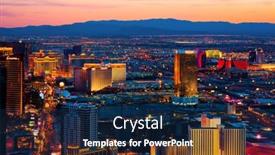  Presentation with las vegas - PPT theme having las-vegas-march-31 background and a navy blue colored foreground