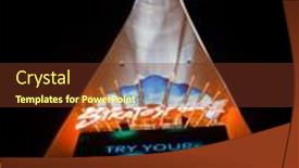  Presentation with las vegas nevada - Cool new PPT theme with las-vegas-may-1-night backdrop and a tawny brown colored foreground