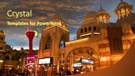  Presentation with aladdin - PPT theme consisting of las-vegas-may-2-miracle background and a tawny brown colored foreground