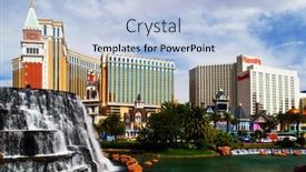  Presentation with mirage - Theme with las-vegas-may-2-waterfall background and a light blue colored foreground