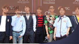  Presentation with bts jungkook - Presentation theme featuring las-vegas-may-20-bts background and a coral colored foreground