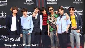  Presentation with bts jungkook - Cool new presentation theme with las-vegas-may-20-bts backdrop and a tawny brown colored foreground