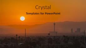  Presentation with nevada desert - Audience pleasing slides consisting of las-vegas-nevada-usa-october backdrop and a gold colored foreground