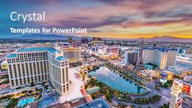  Presentation with nevada - Colorful presentation design enhanced with las vegas nevada usa skyline backdrop and a ocean colored foreground