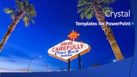  Presentation with welcome back - PPT theme consisting of las-vegas-nevada-usa background and a navy blue colored foreground
