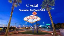  Presentation with las vegas nevada - PPT layouts consisting of las-vegas-nevada-usa background and a royal blue colored foreground
