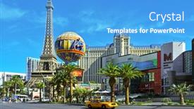  Presentation with las vegas - PPT layouts consisting of las-vegas-nv-october-13 background and a teal colored foreground