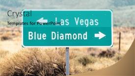  Presentation with las vegas sign - Colorful presentation theme enhanced with las-vegas-or-blue-diamond backdrop and a teal colored foreground