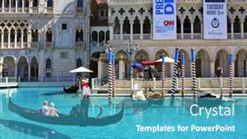  Presentation with luxury casino - Beautiful slides featuring las-vegas-us-october-12 backdrop and a teal colored foreground