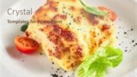  Presentation with light green - Slides enhanced with lasagna-with-tomato-and-green background and a soft green colored foreground