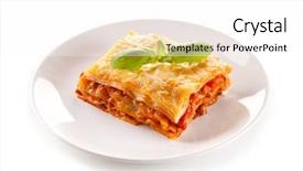  Presentation with food lasagna - Amazing theme having lasagna backdrop and a white colored foreground