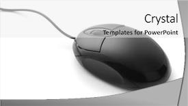  Presentation with optical - Beautiful PPT theme featuring laser commnication - black optical computer mouse isolated backdrop and a white colored foreground