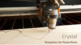  Presentation with laser cutting - Presentation with laser-cutting-machine-is-cutting background and a lemonade colored foreground