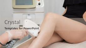  Presentation with laser - Cool new slide deck with laser-epilation-of-legs-hair backdrop and a soft green colored foreground