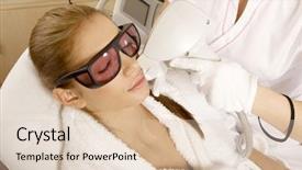  Presentation with laser - PPT theme featuring laser hair removal in professional background and a lemonade colored foreground