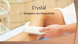  Presentation with laser epilation and cosmetology hair - PPT theme featuring laser hair removal on ladies background and a lemonade colored foreground