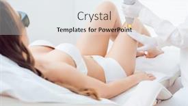  Presentation with done - Amazing presentation theme having laser-hair-removal-therapy backdrop and a sky blue colored foreground